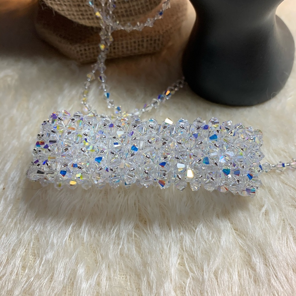 Handmade Swarovski “Crystal AB” Bracelet Silver